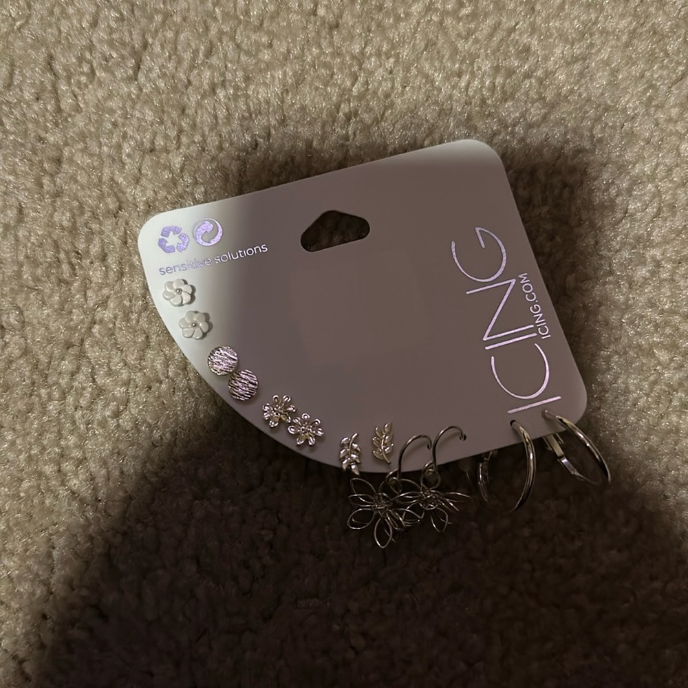 Cute earrings in the brand icing